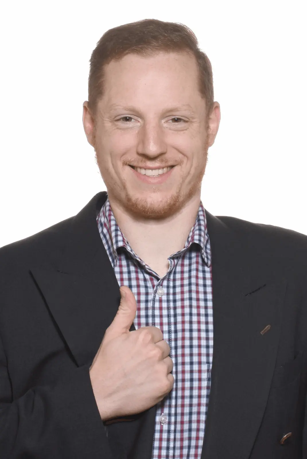 Porträt von Quentin L. Dozent im karierten Hemd